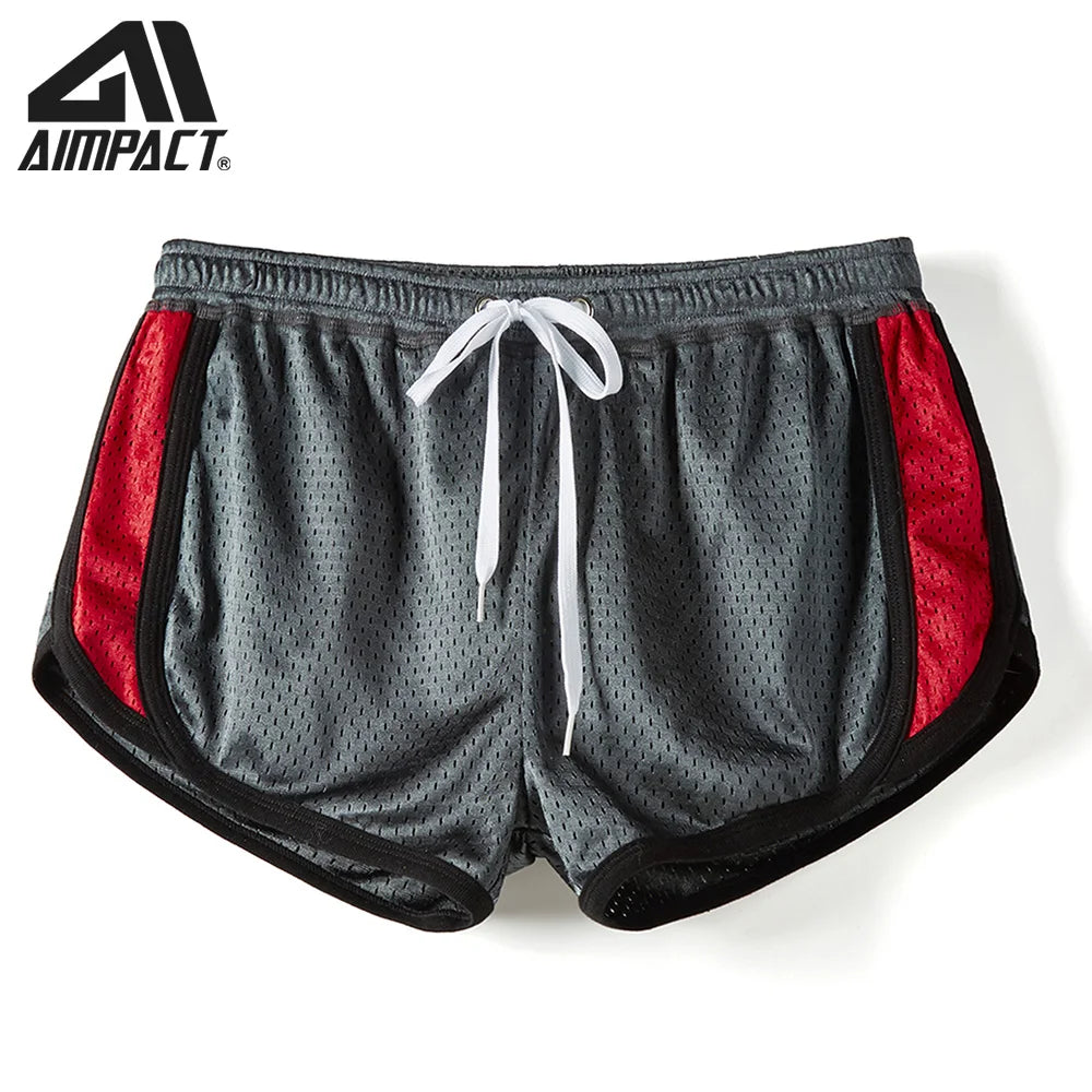 Aimpact Fitness Mens Mesh Shorts Quick Dry Breathable Running Sports Trunks Jogger Gyms Men&