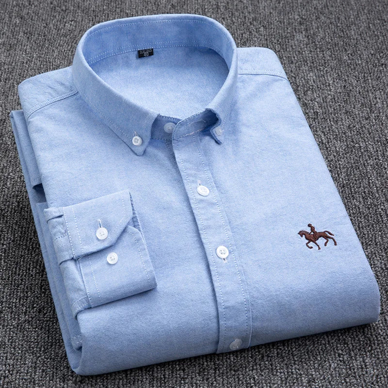 100% Cotton Oxford Shirt Men&