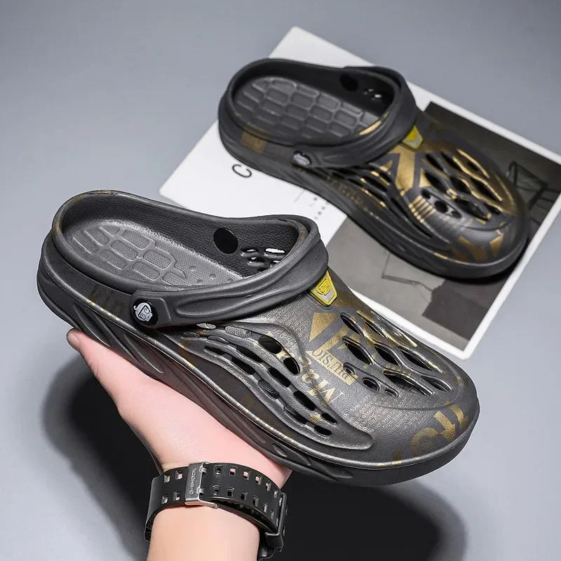 2024 Summer Big Size 48/49 Men Slippers Big Size Sandals Men Male Casual Shoes Fashion Luxury Sandals Comfort Home Soft Slippers