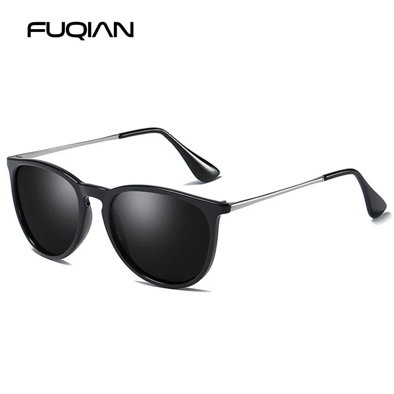 Classic Round Polarized Sunglasses Men Women Fashion Driving Sun Glasses Male Vintage Black Pink Shades Travelling Eyewear UV400