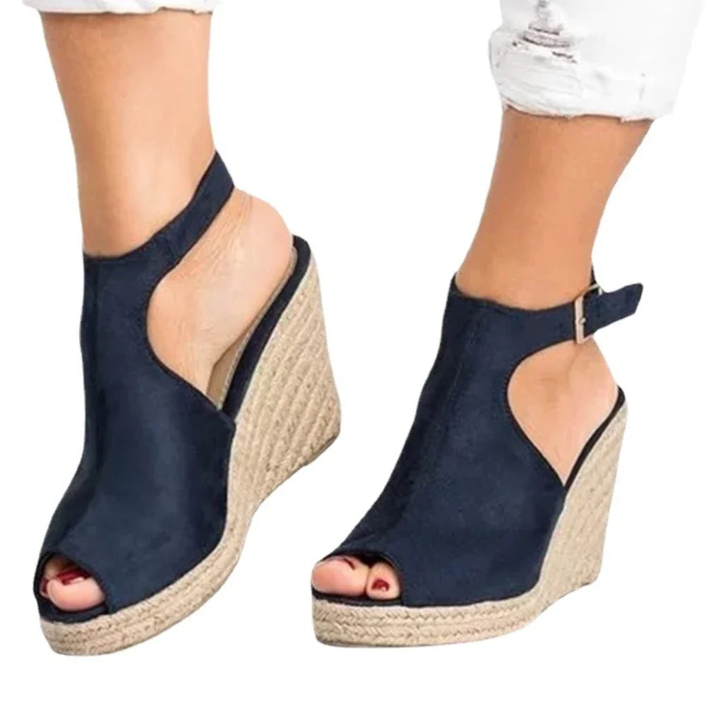 Plus Size 35-43 Platform Sandals Wedges Shoes for Women Heels Sandalias Mujer Summer Clog Womens Zapatos De Hombre E12