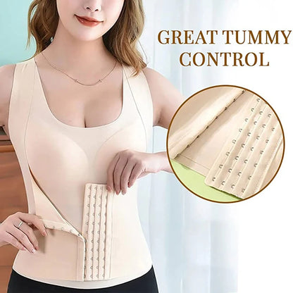 3-in-1 Waist Buttoned Bra Shapewear for Women Waist Shaper Women&