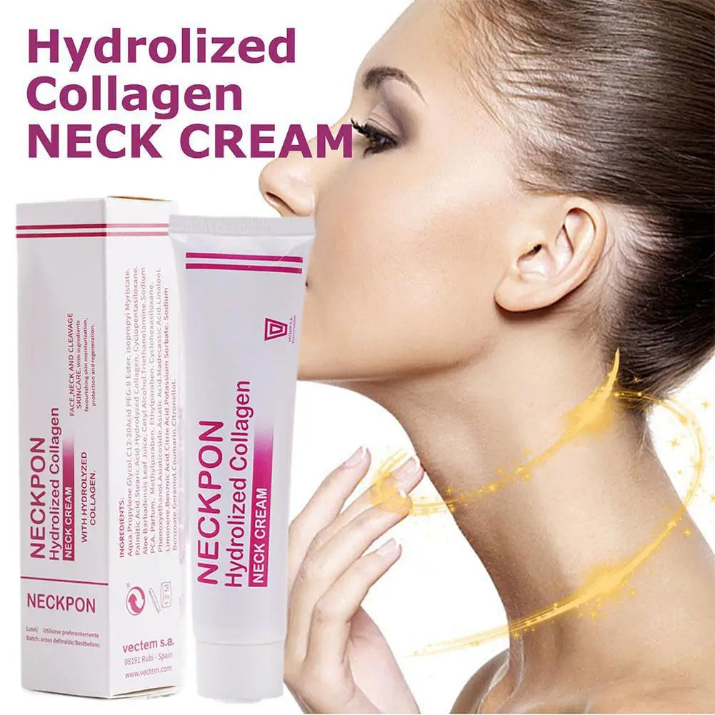 2PCS Neckpon Hydrolized Collagen Neck Cream For Face Neck Cleavage Skincare Cream With Hydrolized Collagen Vera Anti-aging Cream