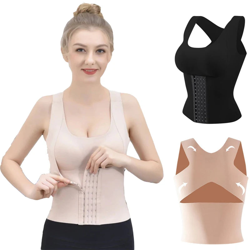 3-in-1 Waist Buttoned Bra Shapewear for Women Waist Shaper Women&