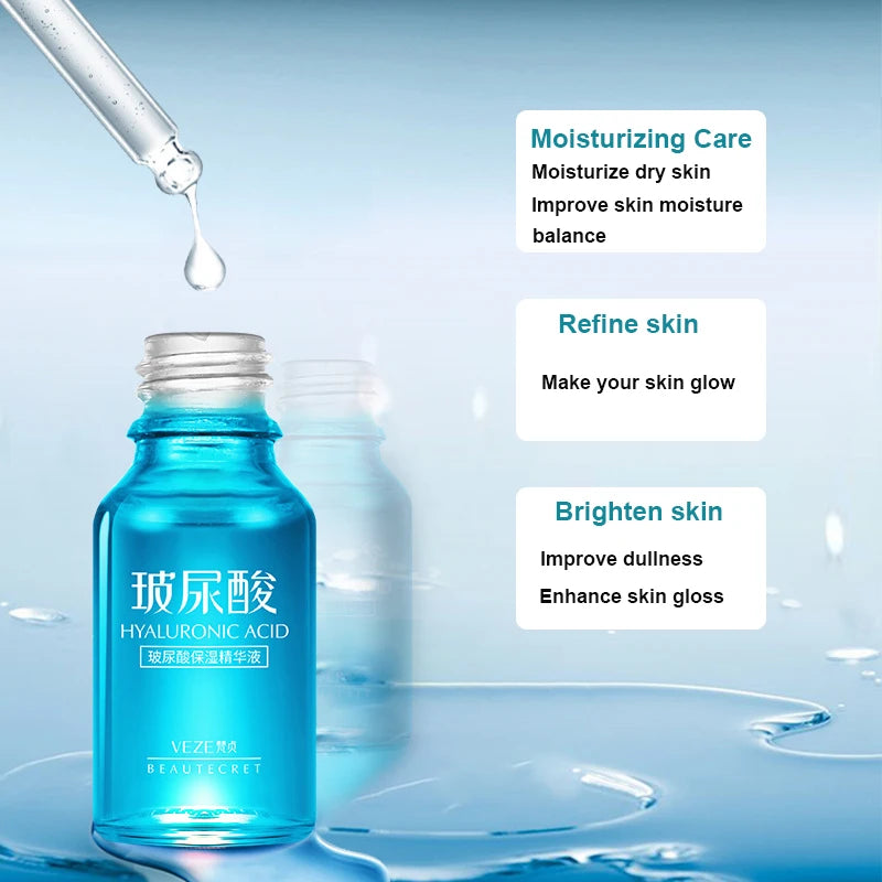 Hyaluronic Acid Face Serum Moisturizing Shrink Pores Remove Fine Lines Anti-Wrinkle Snail Whiten Caviar Anti-aging Face Essence