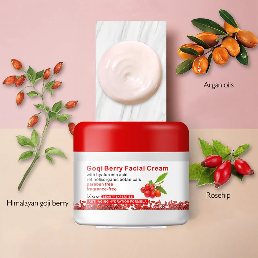 WolfBerryes Face Creams 100ml Goji Essence Moisturizing  Goqi Berry Skincare Chinese Matrimony Vine Shin Care Cosmetic