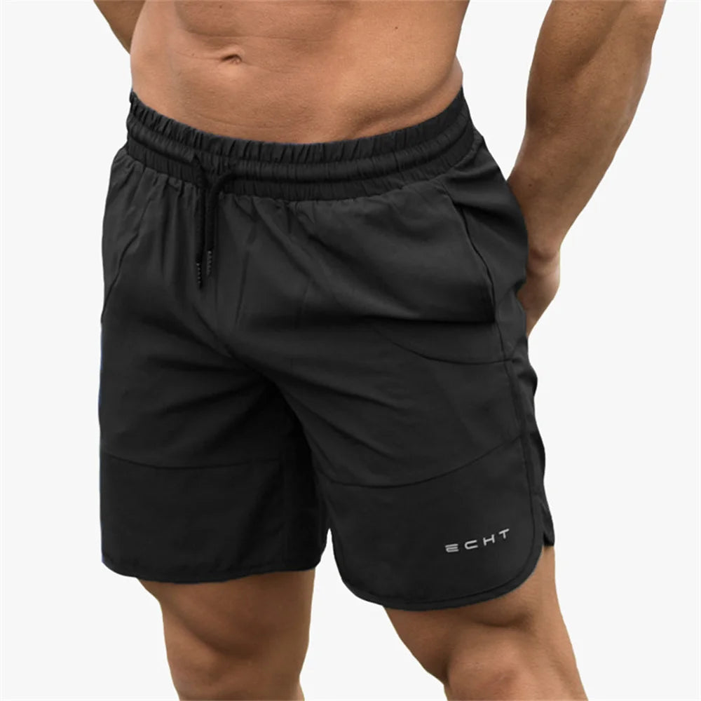 New Men Gym Fitness Loose Shorts Bodybuilding Joggers Summer Quick-dry Cool Short Pants Male Casual Beach Brand Sweatpants