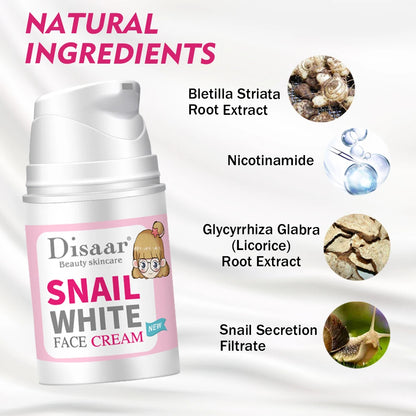 60ml Snail Collagen Face Day Cream Sun Protection Whiten Brighten Beauty Face Cream Anti-wrinkles Moisturizing Skincare Emulsion