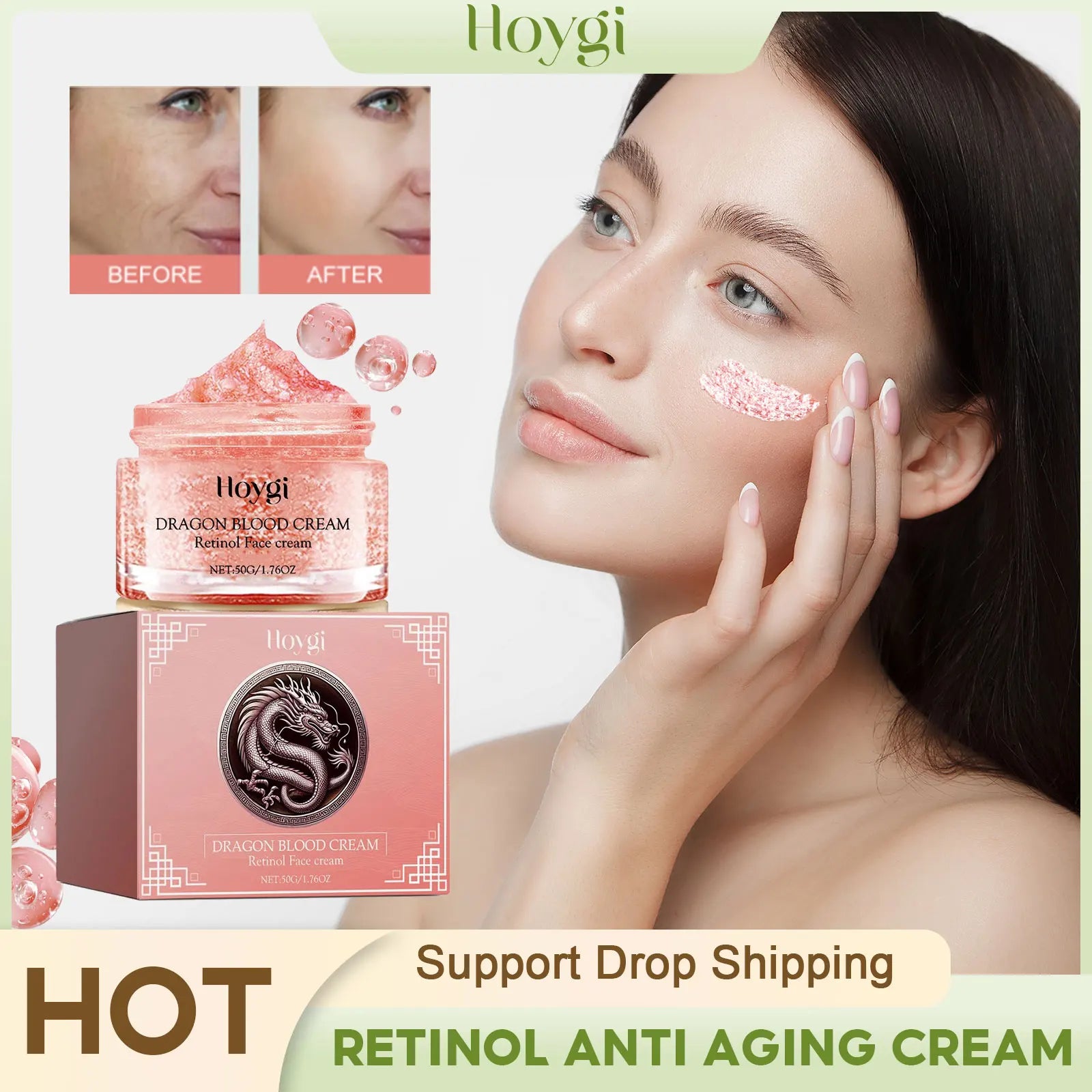 Retinol Cream Firming Lifting Wrinkle Removal Anti Aging Lightening Fine Line Whitening Dark Spots Brightening Moisturizer Cream