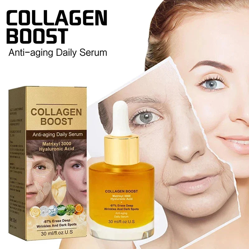 Collagen Wrinkle Remover Face Serum Anti Aging Whitening Moisturizing Fade Fine Lines Dark Spots Brightening Cosmetics 2024