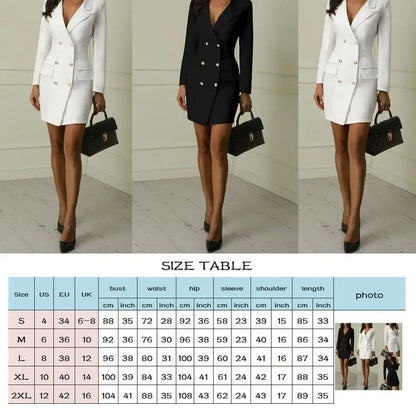 Autumn Winter Women Blazer Suit Casual Double Breasted Pocket Women Long Jackets Elegant Long Sleeve Female Blazer Outerwear 4XL