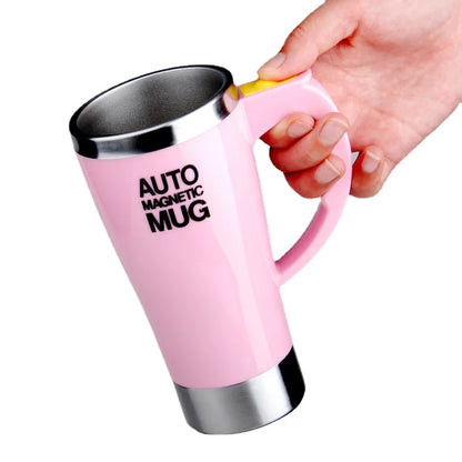 Automatic Self Stirring Magnetic Mug, Electric Auto Magnetic Coffee Mug, Auto Mixing Juice Milk Cup, Stainless Steel, 401-500ml