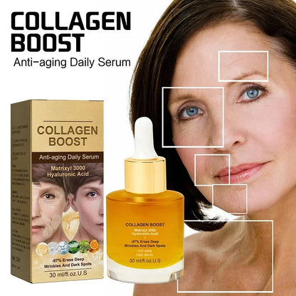 Collagen Wrinkle Remover Face Serum Anti Aging Whitening Moisturizing Fade Fine Lines Dark Spots Brightening Cosmetics 2024