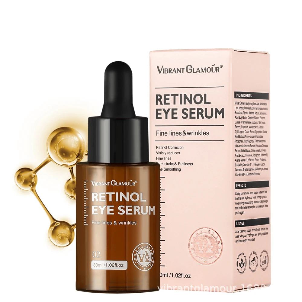 Eye Serum Anti Fine Lines Retinol Serum Remove Dark Circles Fade Eye Bags Eye Essence Inhibit Melanin Brighten Skin Face Care