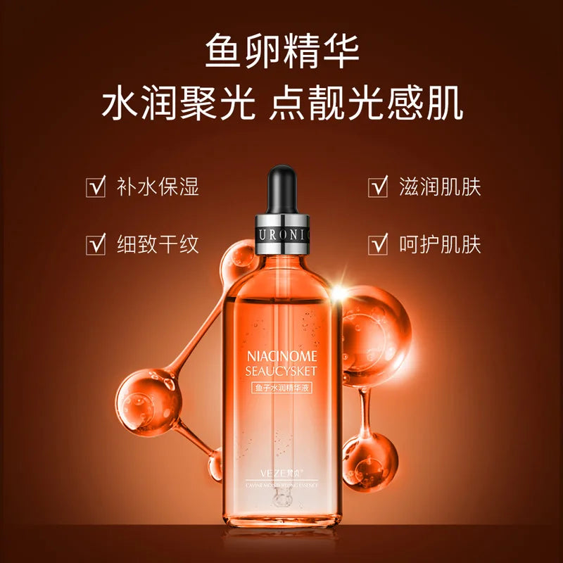 Hyaluronic Acid Face Serum Moisturizing Shrink Pores Remove Fine Lines Anti-Wrinkle Snail Whiten Caviar Anti-aging Face Essence