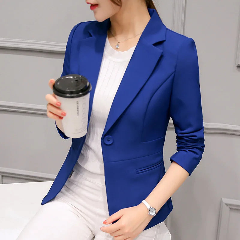 Elegant Business Lady Jacket New Women Full Sleeve Work Blazer Female Casual Coat Six Color Available Blazer Women Clothing