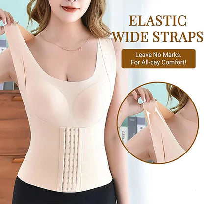 3-in-1 Waist Buttoned Bra Shapewear for Women Waist Shaper Women&