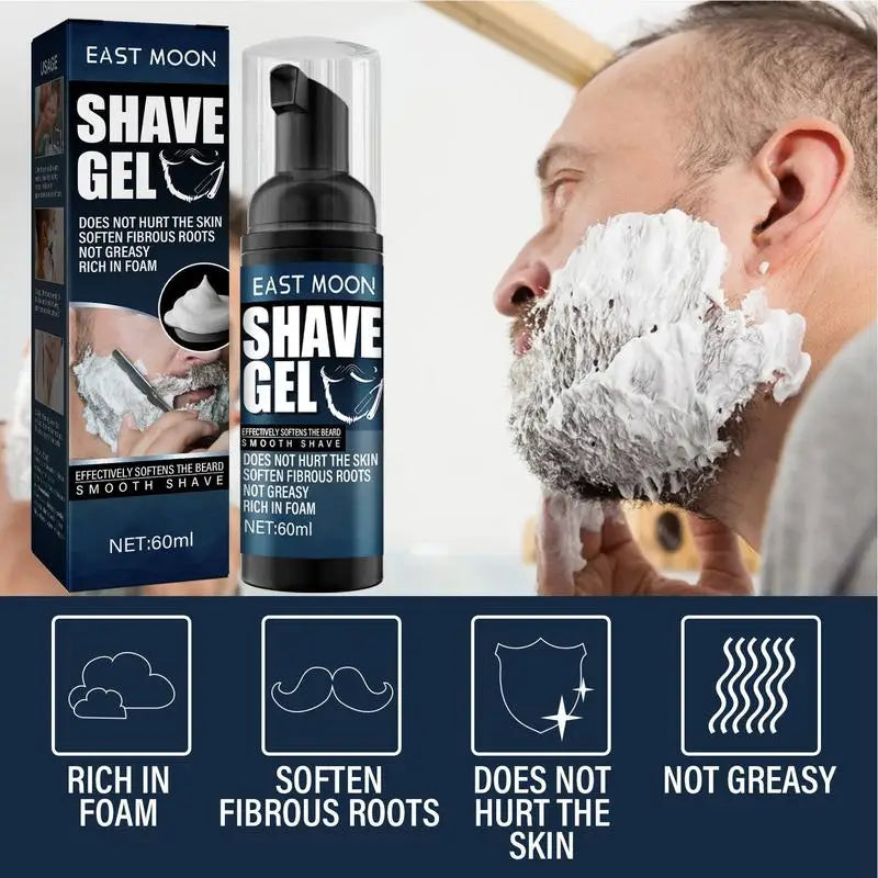 Men Beard Shaving Foaming Cream Facial Hair Cleaning Moisturizing Shaving Gel Male Beard Care Supplies