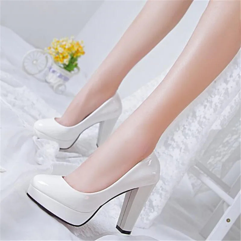 New Women Pumps Shoes Pointed Toe High Heels Fine Pointed Toe Slip-On Designer Shoes Women Wedding Luxury Zapatilla Mujer