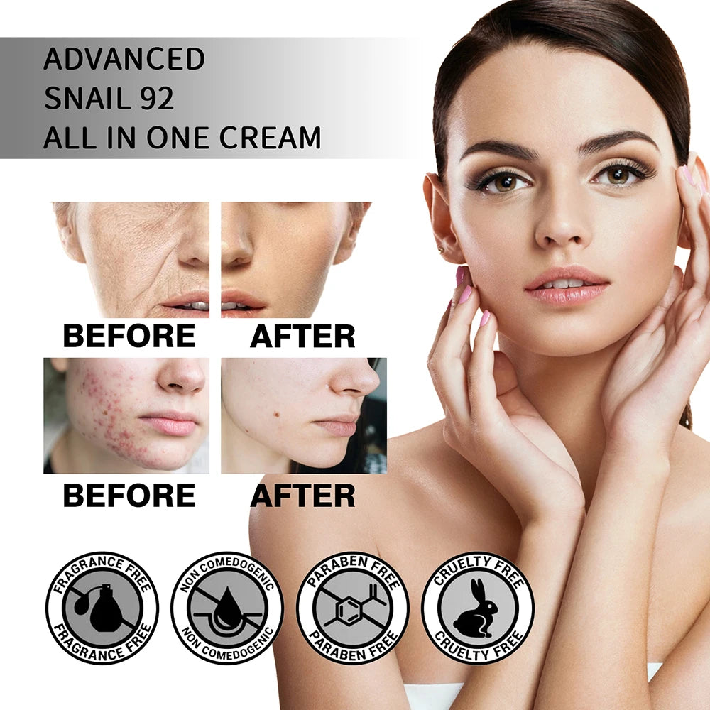 Snail Essence Face Cream Moisturizing Brighten Whitening Cream Lifting Firming Fade Fine Lines Cream Korean Cosmetics Skin Care