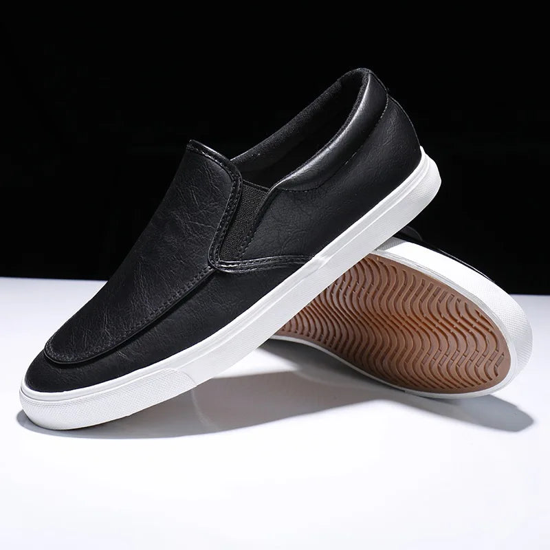 20212021Leisure Men Pu Leather Flats Shoes Slip On Outdoor Casual Shoes Low Top Lazy Shoes Non Slip Loafers Moccasins