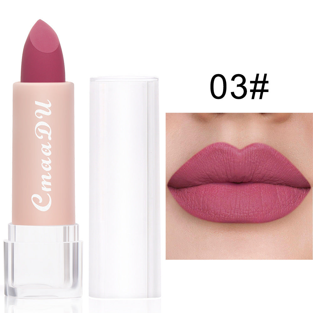 CmaaDu15 Color Matte Moisturizing Lipstick Waterproof Matte Lip Gloss